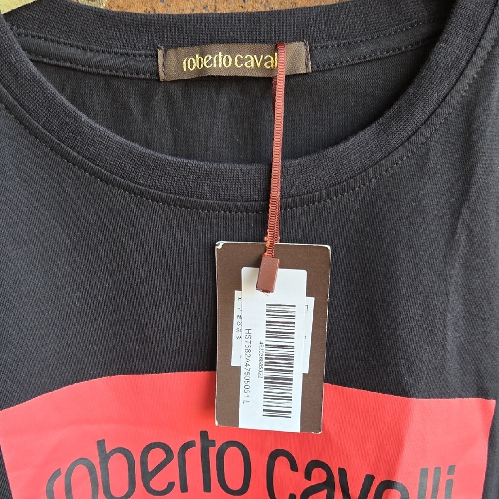 Roberto Cavalli Black Short Sleeve Tee - Picture 6 of 9
